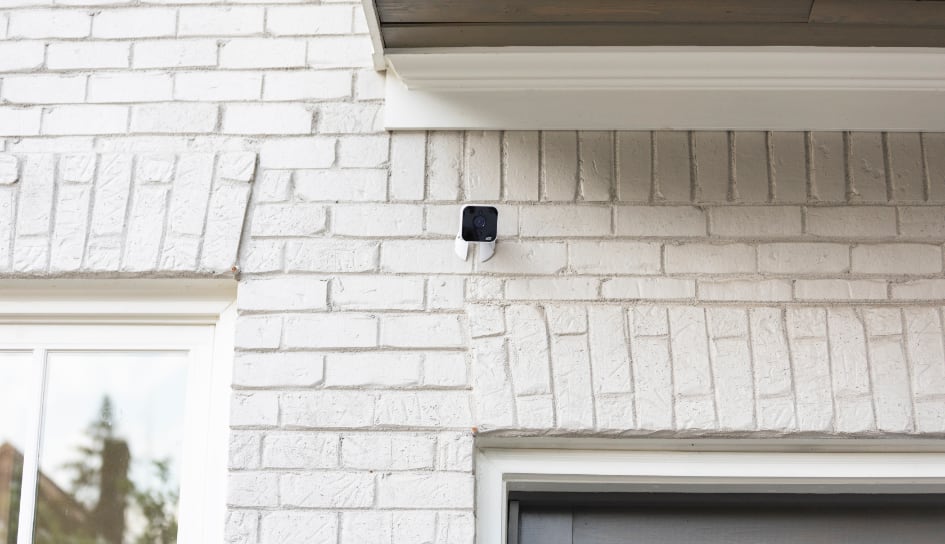 ADT outdoor camera on a Yakima home